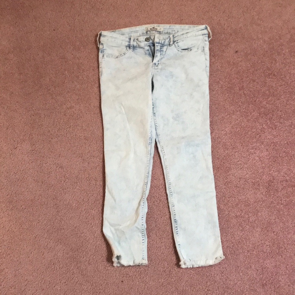 Hollister light blue, cropped jeans
